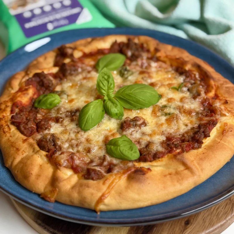 Pizza Fibriya Univerzális rostmixből, elkészült étel a recept főfotóján
