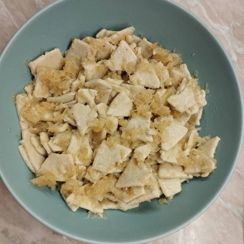 Káposztás tészta, elkészült étel a recept főfotóján